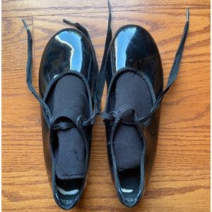Capezio Teletone Tap Shoes Girls’ Sz 7.5M. Black